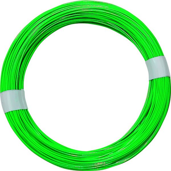 IW353 135-2243  カラーワイヤー 緑 番手18 線径1.1～1.2mm 長さ65m