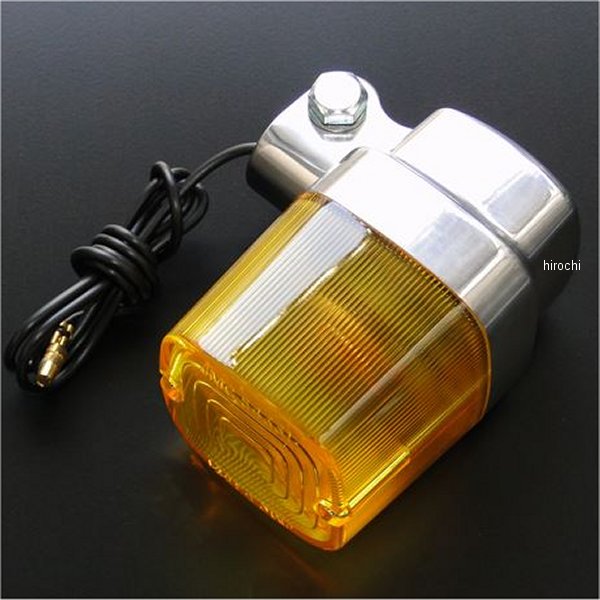 JMC 角型ヨーロピアンウインカー バフ掛けボディ 12V 汎用 イエローレンズ