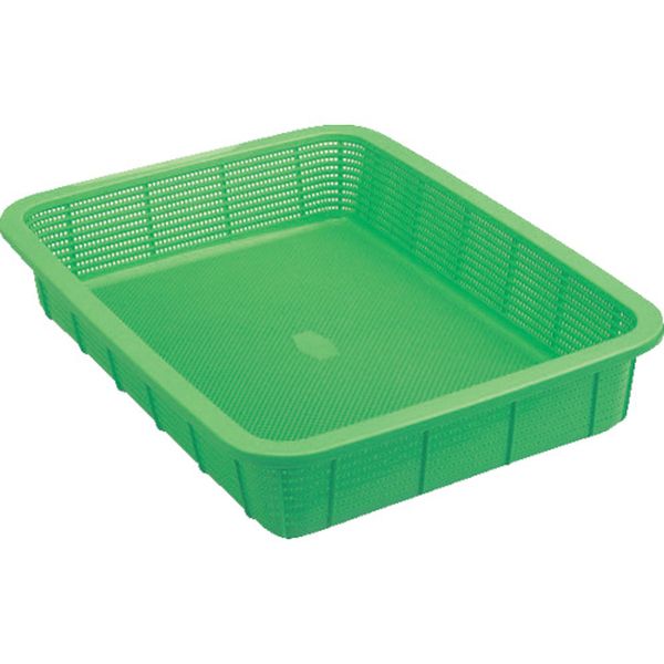 積水　角かご浅型　大　緑