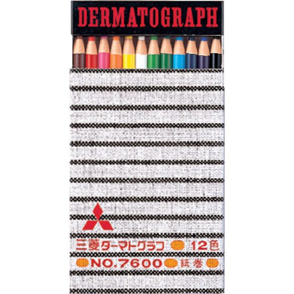 ｕｎｉ　油性ダーマトグラフ　１２色セット