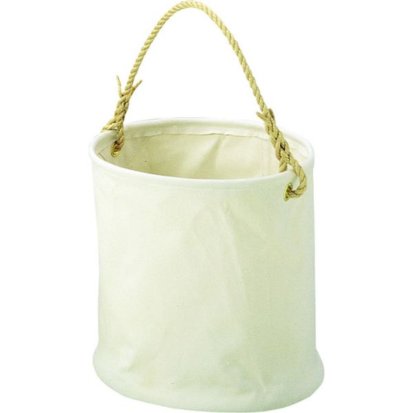 KB0135W 215-8942  6号(白)帆布 電工用バケツ350パイ