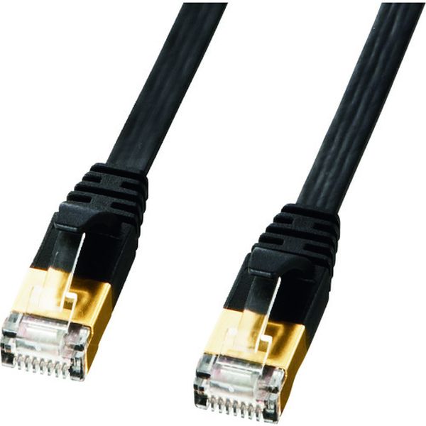 KBFLU703BK  CAT7ウルトラフラットLANケーブル(3m、ブラック)