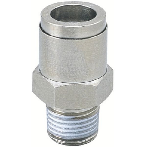 KC601F  チューブフィッティングブラスストレート チューブ6ネジR1/8ゴムFKM