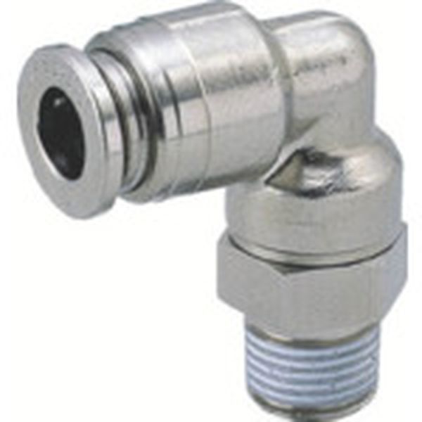 チューブフィッティング チューブフィッティングブラスエルボ チューブ10ネジR1/4ゴムFKMカバー無 10個入り