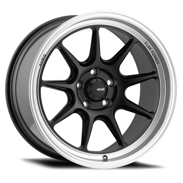 Countergram 19x11B 5x114.3 ET18 Matte Black / Matte Machined Lip