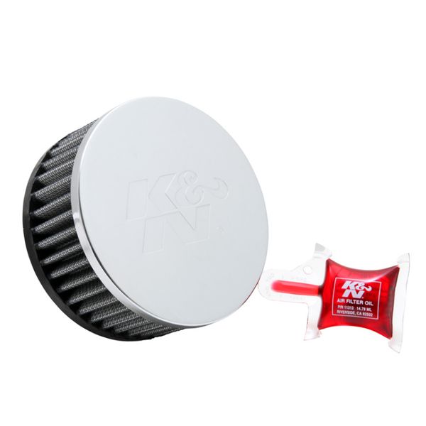 Universal Chrome Filter 2 1/2 inch O/S FLG / 4 1/2 inch OD / 2 inch Height