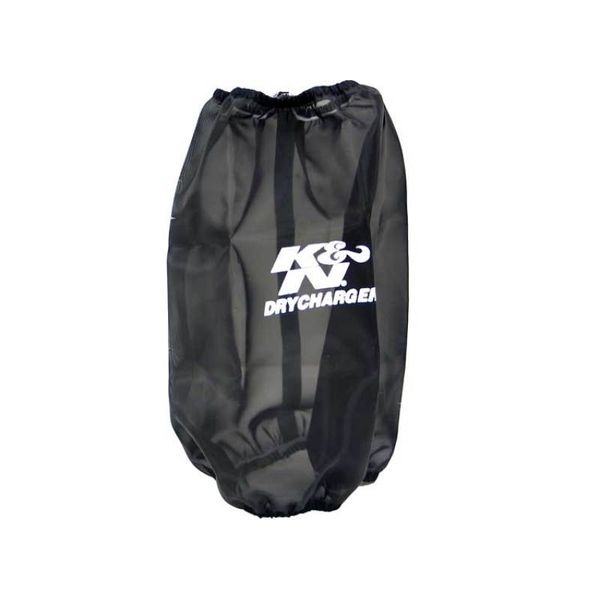 6.625in Base ID / 5.25in Top ID / 9.5in H Round Tapered Black Drycharger Air Filter Wrap