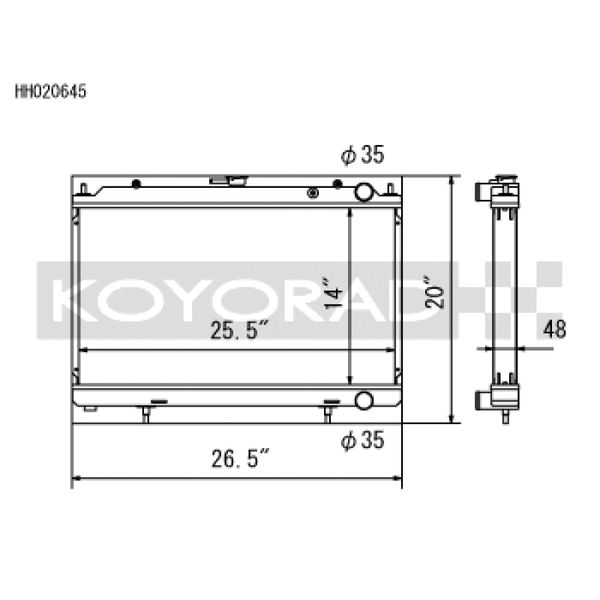 Koyo 95-98 Nissan 240SX S14 2.4L KA24DE (MT) Radiator