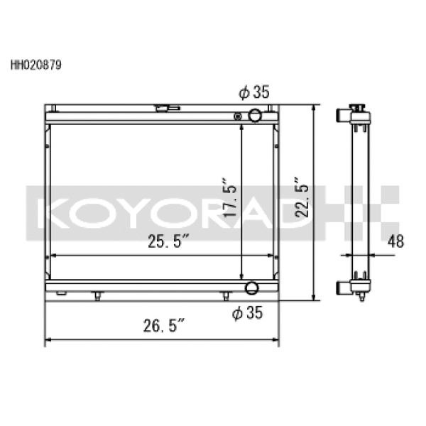 Koyo 1998-Aug 2000 Nissan Skyline GT-R R34 2.6L Turbo Radiator