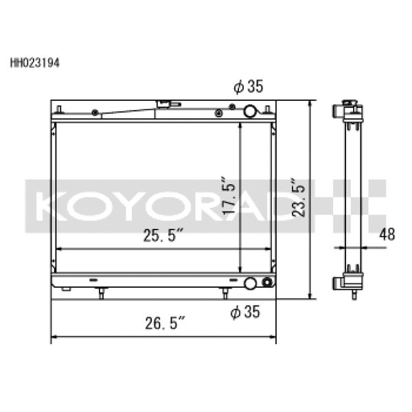 Koyo 00-02 Nissan Skyline GTR 2.6L Turbo Racing Radiator