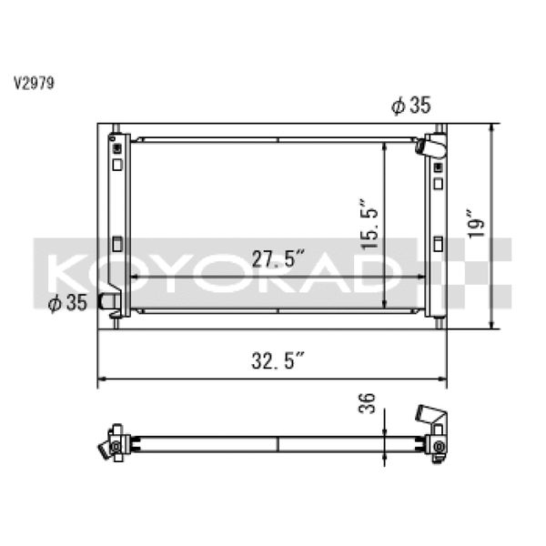 Koyo 08-09 Mitsubishi Evolution X (AT/MT) / Ralliart Turbo Radiator