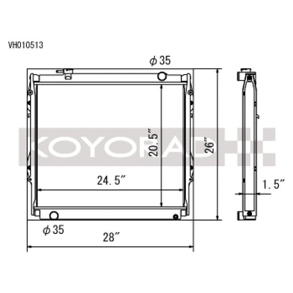Koyo 95-04 Toyota Tacoma V6 4x4 Manual Radiator