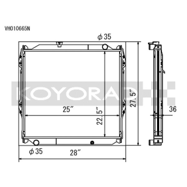 Koyo 96-02 Toyota 4Runner 2.7L / 3.4L w/ 5MT Radiator (Requires Cap PN SK-C13)