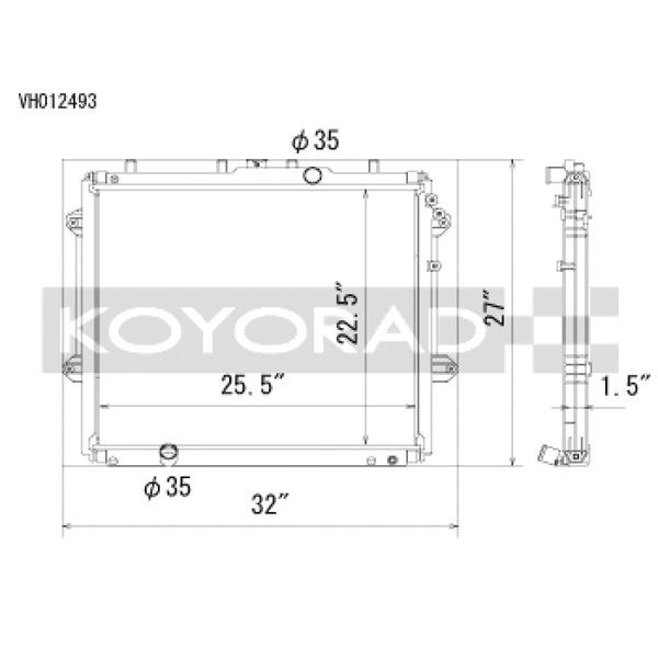 Koyorad 10-20 Toyota 4Runner 4.0L V6 (5th Gen) Aluminum Radiator - Off-Road Use Only