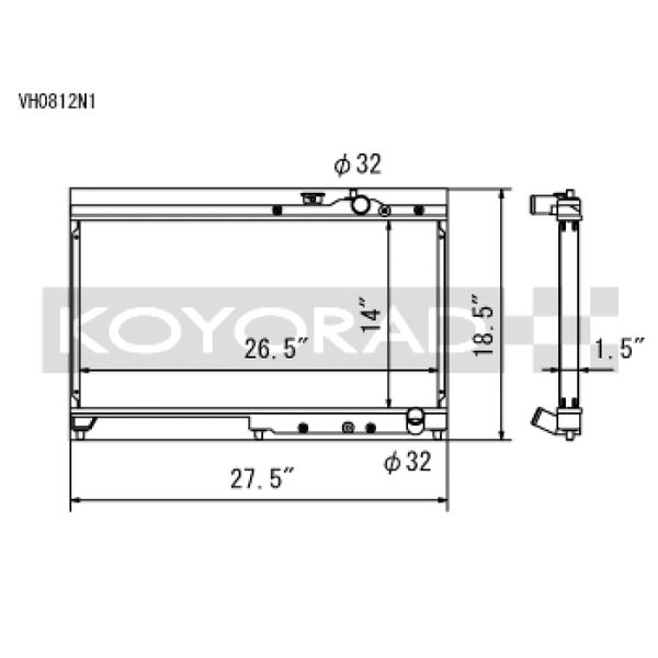 Koyo 92-00 Honda Civic 1.6 DOHC (Will Not Fit Vehicles w/AC) Manual Transmission Radiator