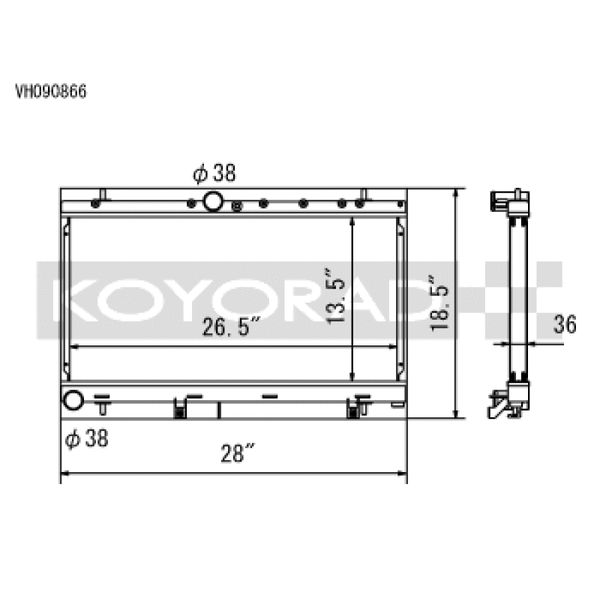 Koyo 2002 Subaru Impreza WRX 2.0L Turbo Radiator