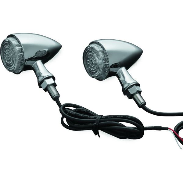 Kuryakyn Torpedo Indicator LED Amber Lights Turn Only Chrome
