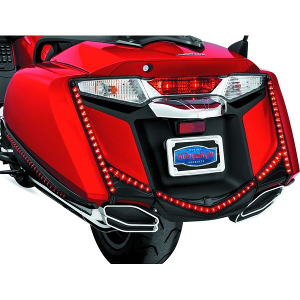 Kuryakyn L.E.D. Rear Fender Tip 12-17 GL1800 Gloss Black Smoke Lens