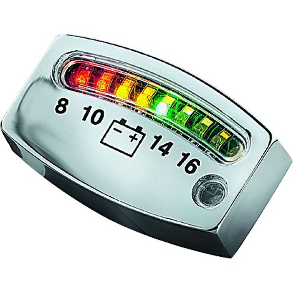 Kuryakyn LED Battery Gauge Universal Chrome