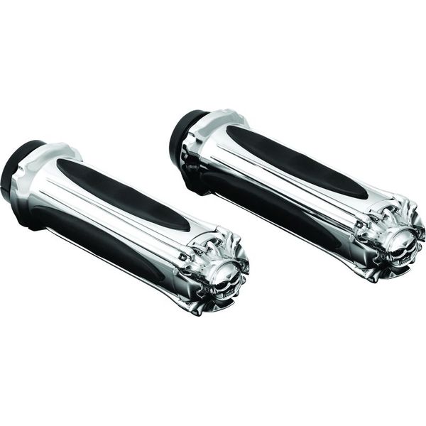 Kuryakyn Zombie Grips Throttle-By-Wire Chrome