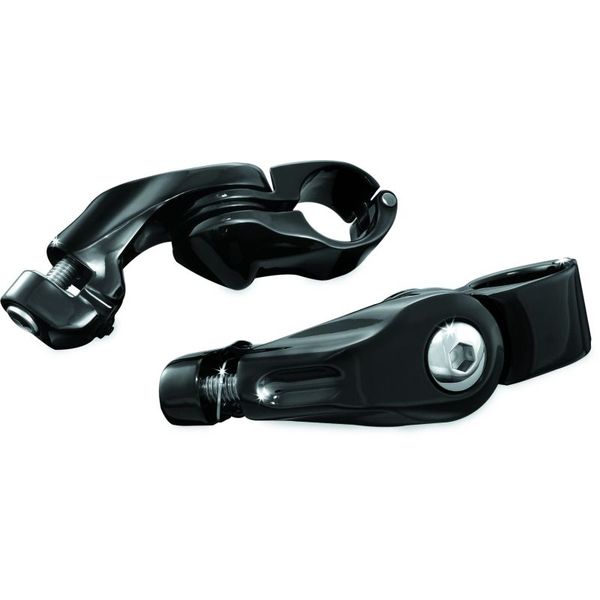 Kuryakyn Tour Tech 4in Back Arm With 1-1/4in Clamps Without Pegs Black