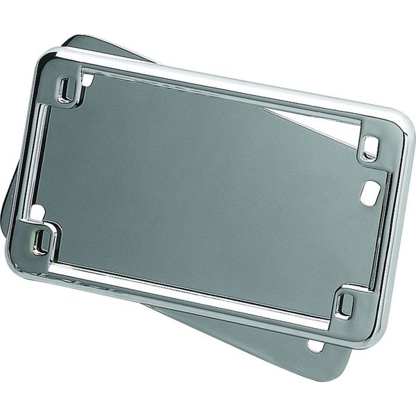 Kuryakyn License Frame & Backing Plate Set 4in X 7in Chrome