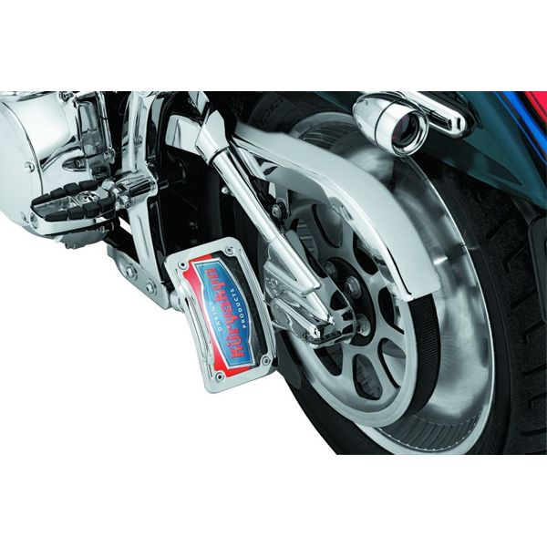 Kuryakyn Lighted Curved Vertical Side Mount License Plate Holder