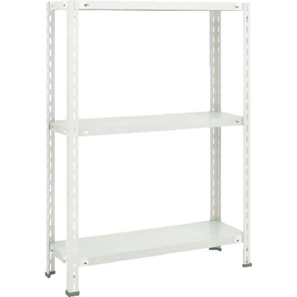 L45W13 510-8161 スチールラック 軽量棚 中棚ボルトレス型1500X600X1200 3段 ネオグレー
