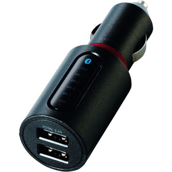 LATFMBT03BK  Bluetooth(R)FMトランスミッター(2.4A/2ポート)