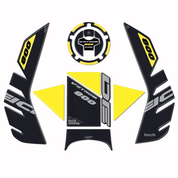 3Dステッカーセット V-STROM800DE イエロー