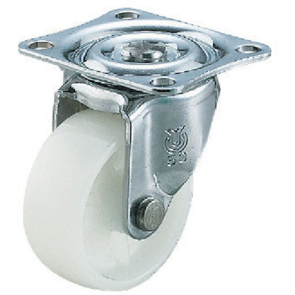 LG50N プレート式 自在 キャスター ナイロン 車輪径50mm Lタイプ LG型 取付寸法46×35