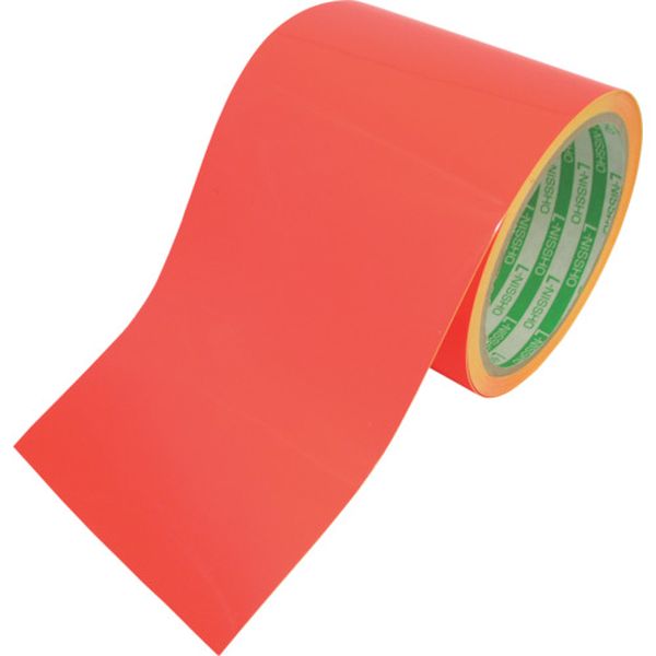 蛍光テープ　９０ｍｍＸ５ｍ　レッド