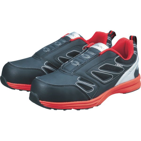 プロテクティブスニーカー　ＬＳ４１７ブラック／レッド　２９．０ｃｍ