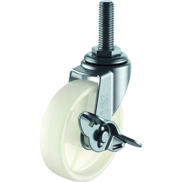ねじ込み式 自在 キャスター ナイロン 車輪径40mm ストッパー付き LT-S型 ネジ寸法M12×14ピッチ1.25