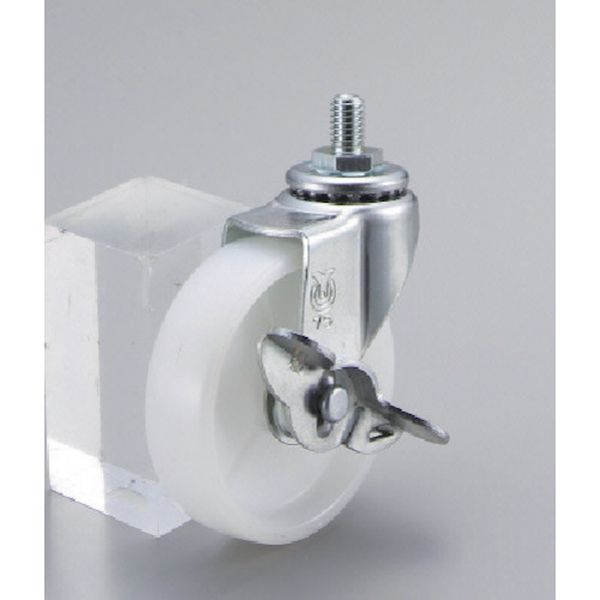 LT75NSW3814 809-3037  ねじ込みキャスターS付自在車 75径ナイロン車輪