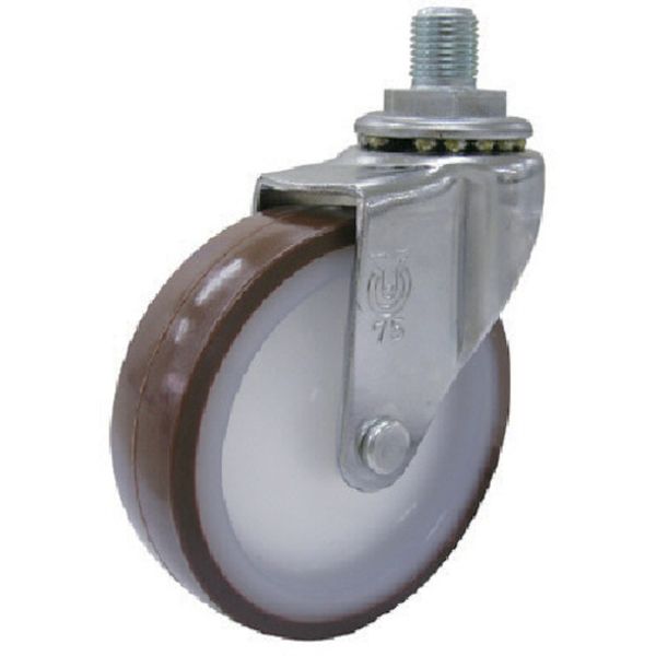 ねじ込み式 自在 キャスター ウレタン 車輪径75mm Lタイプ LT型 ネジ寸法M12×14ピッチ1.25