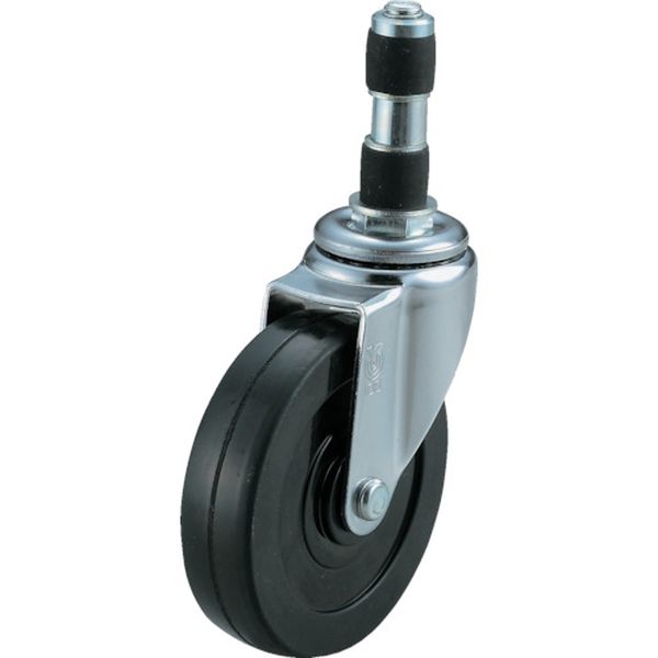 LTF50R22 809-2746 差し込み式 自在 キャスター ゴム 車輪径50mm Lタイプ LTF型 パイプ径22