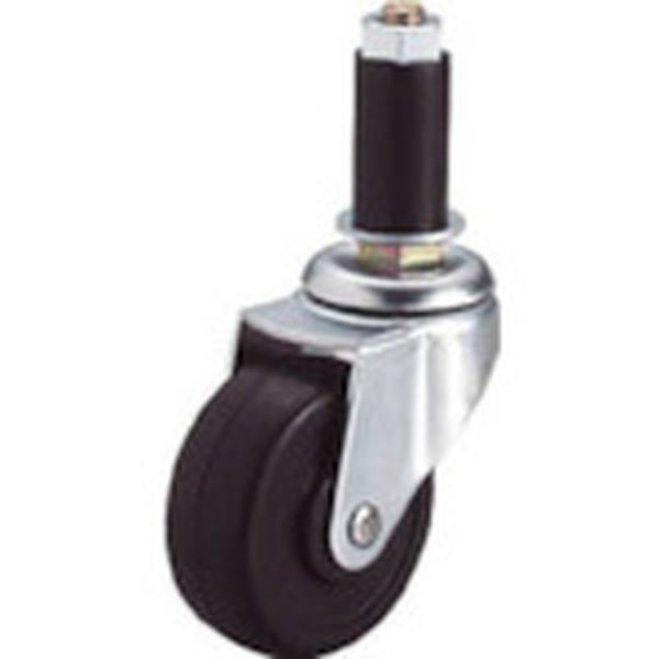 LTF50R24P 差し込み式 自在 キャスター ゴム 車輪径50mm Lタイプ LTF型 パイプ径24