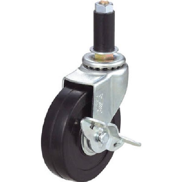 差し込み式 自在 キャスター ゴム 車輪径50mm ストッパー付き Lタイプ LTF-S型 パイプ径24