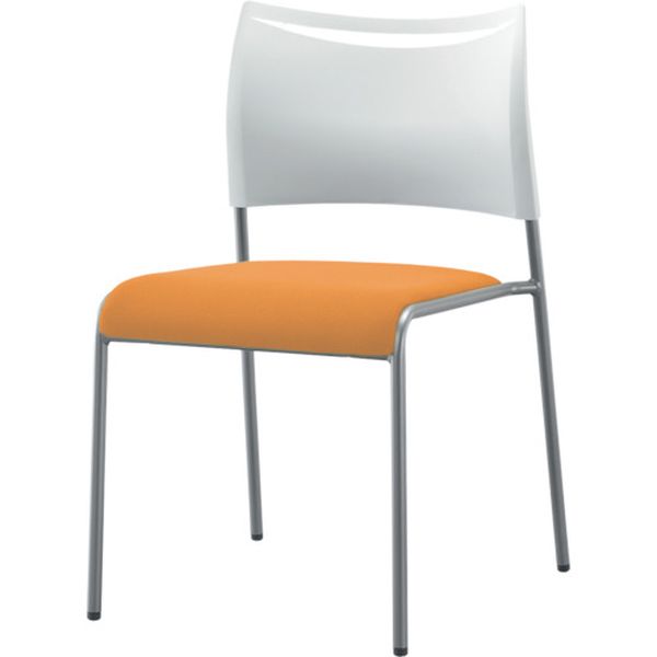 アイリスチトセ　ミーティングチェア　ライタス４　　布張り　オレンジ