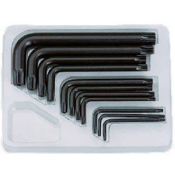 807-0202  T型いじり止めトルクスLハンドルレンチセット［11本組］