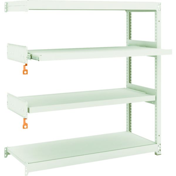 M1.54442M2B スチールラック M1.5型軽中量棚 1160X445XH1200 4段うちスライド2段 連結