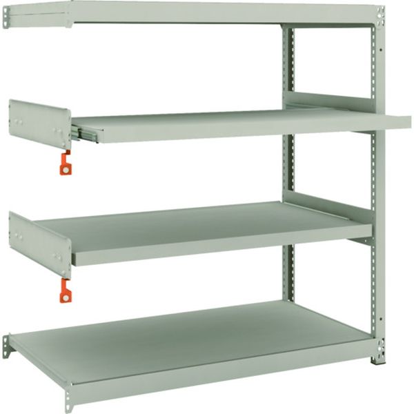 M1.54462M2B スチールラック M1.5型軽中量棚 1160X595XH1200 4段うちスライド2段 連結