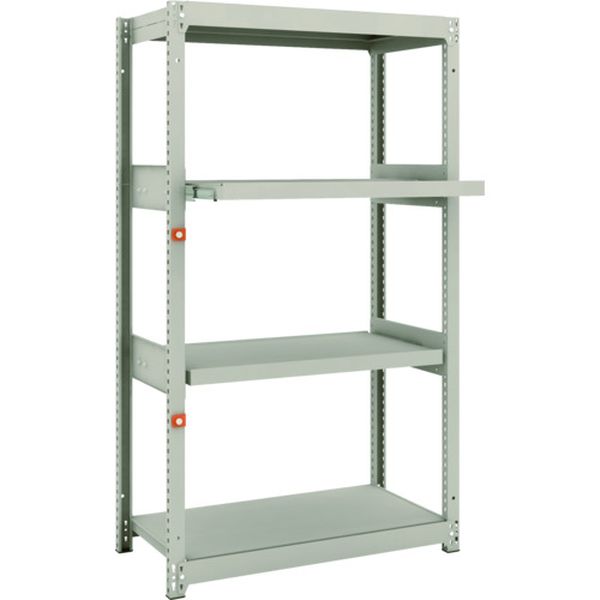 M1.55342M2 スチールラック M1.5型軽中量棚 860×445×H1500 4段うちスライド2段 単体