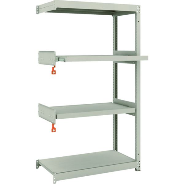M1.55342M2B スチールラック M1.5型軽中量棚 860×445×H1500 4段うちスライド2段 連結