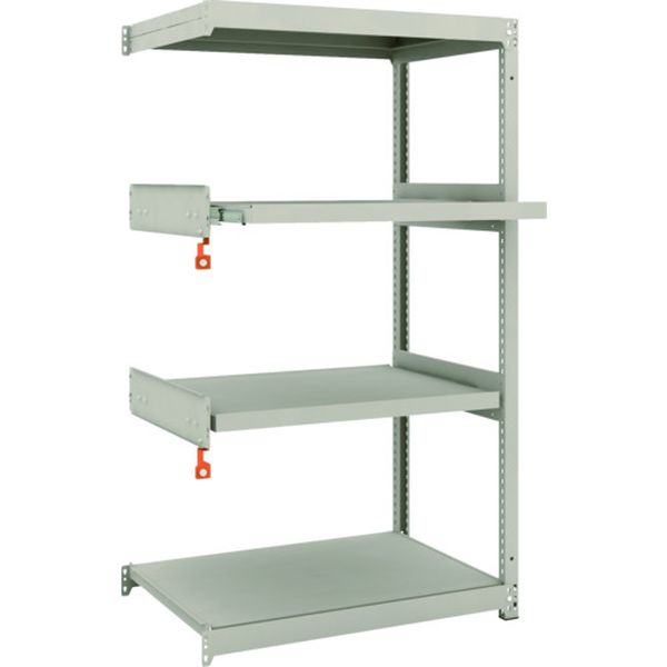 M1.55362M2B スチールラック M1.5型軽中量棚 860×595×H1500 4段うちスライド2段 連結