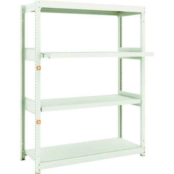 M1.55442M2 スチールラック M1.5型軽中量棚 1160×445×H1500 4段うちスライド2段 単体