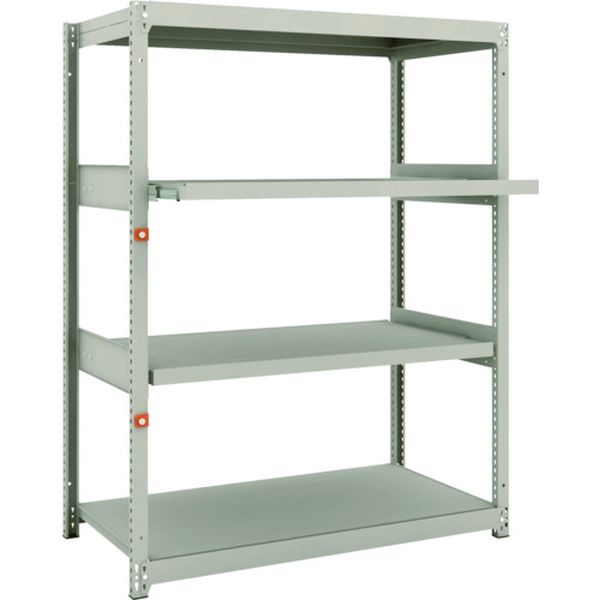 M1.55462M2 スチールラック M1.5型軽中量棚 1160×595×H1500 4段うちスライド2段 単体