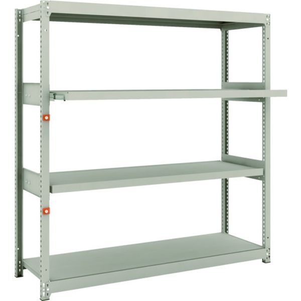 M1.55542M2 スチールラック M1.5型軽中量棚 1460×445×H1500 4段うちスライド2段 単体