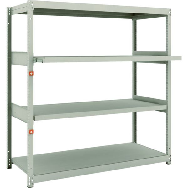 M1.55562M2 スチールラック M1.5型軽中量棚 1460×595×H1500 4段うちスライド2段 単体